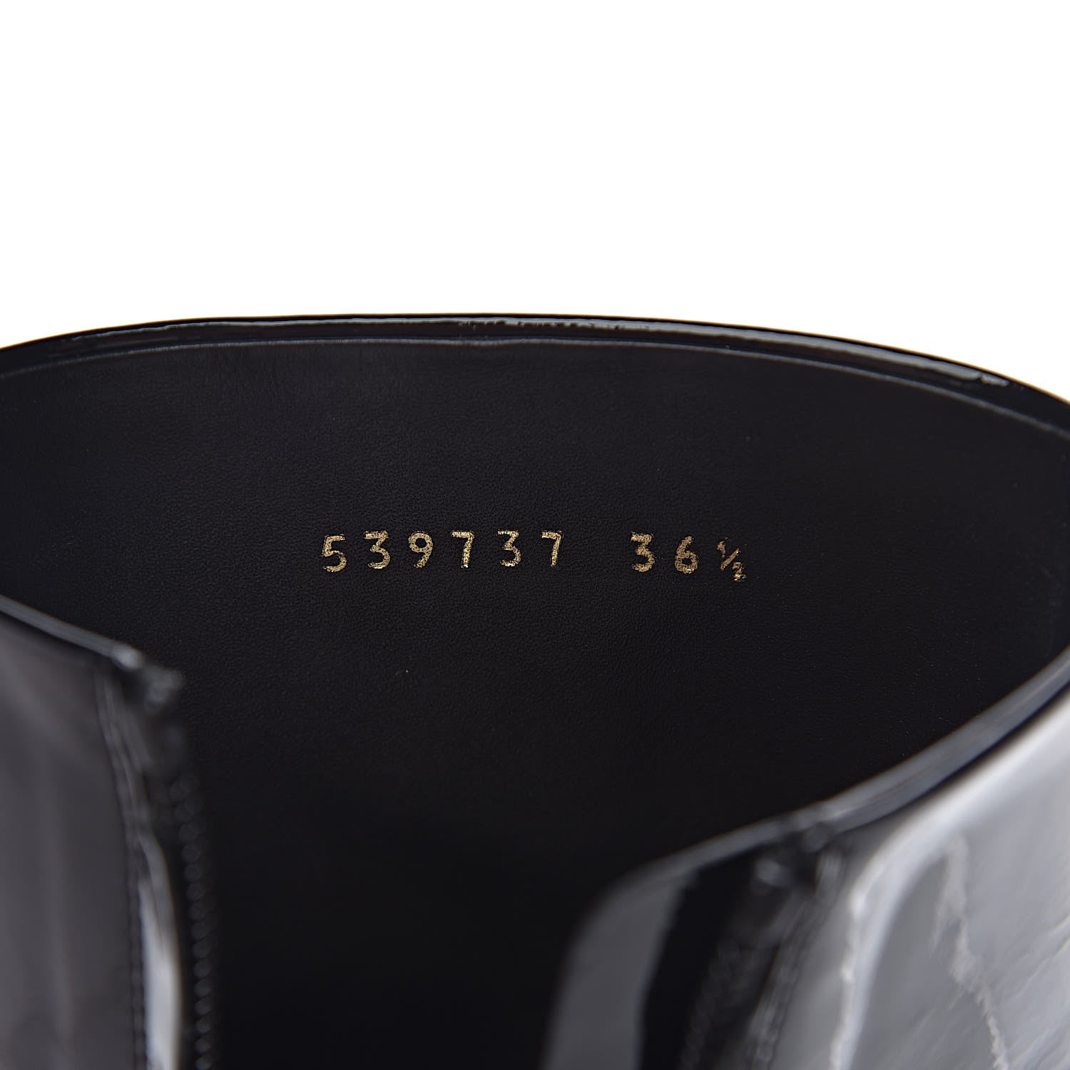 Balenciaga Patent BB Pointy Toe Ankle Booties 36.5 Black 6 of 11