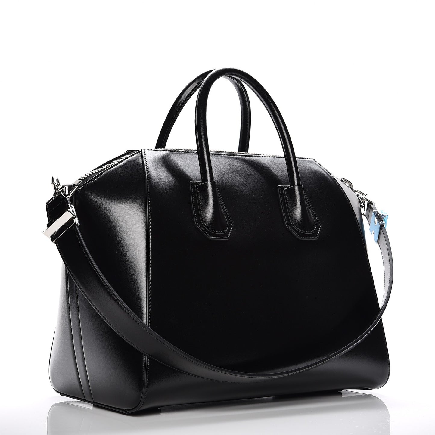Shiny Lord Calfskin Medium Antigona Black