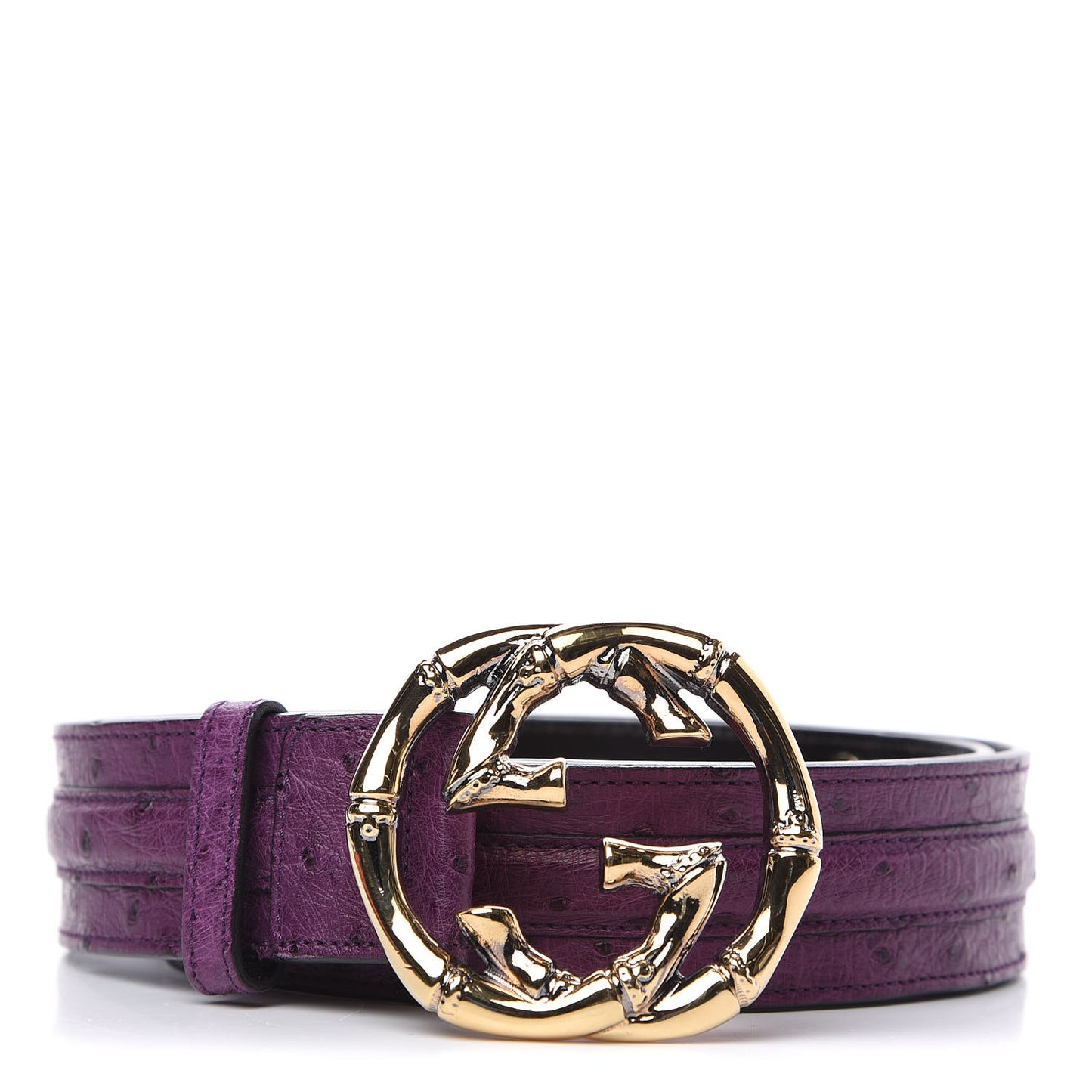 Ostrich Bamboo Interlocking G Belt 90 36 Purple