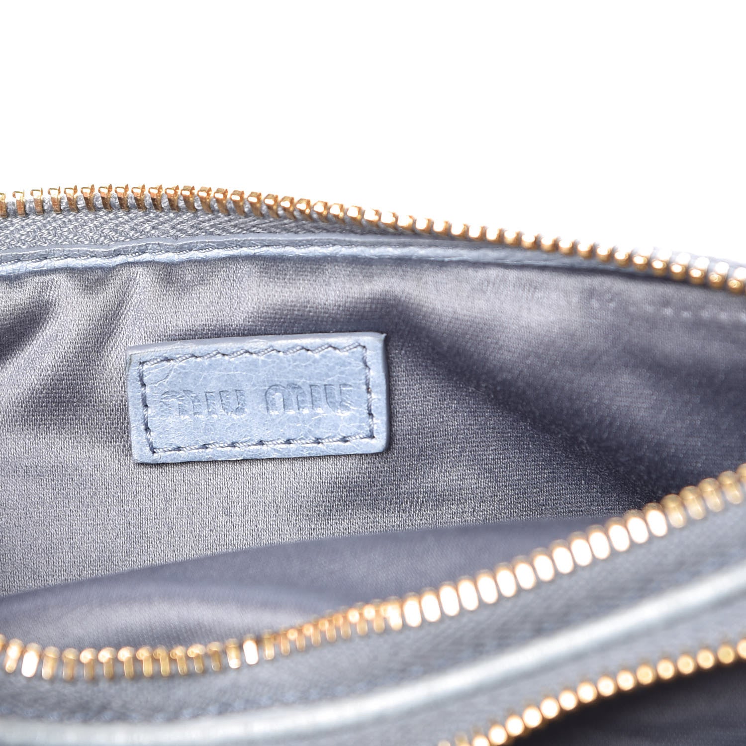 Miu Miu Nappa Matelasse Double Zip Pochette Clutch Nube 7 of 10