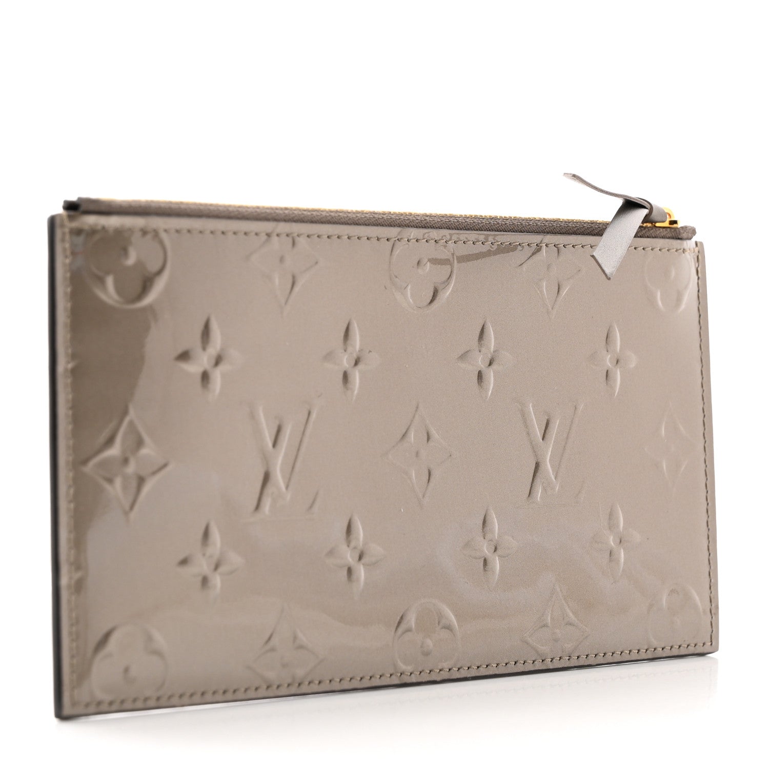 Louis Vuitton Vernis Felicie Chain Wallet Zippered Insert Champagne Metallise 3 of 6