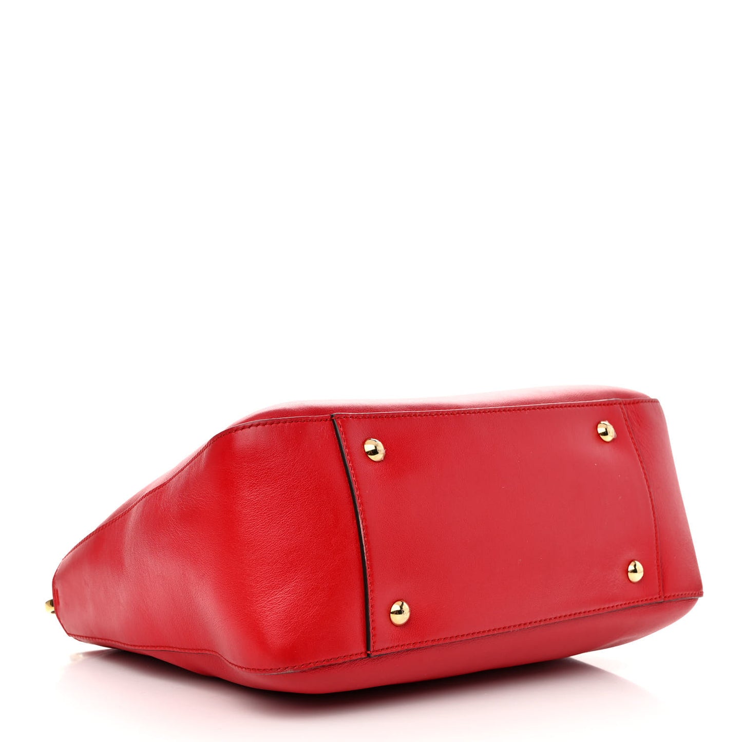Vitello Glacier Small FF Tote Rosso Cardinale