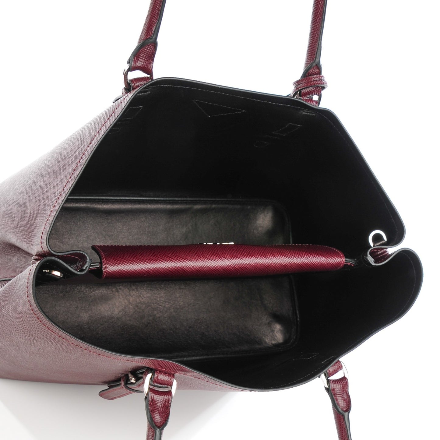 Saffiano Cuir Medium Double Handle Tote Granato