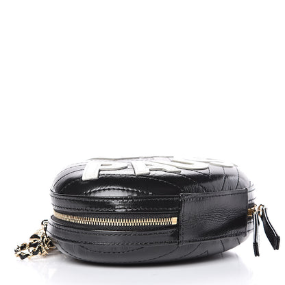 Chanel Lambskin Embroidered Chevron Quilted La Pausa Tassel Clutch Black 4 of 9