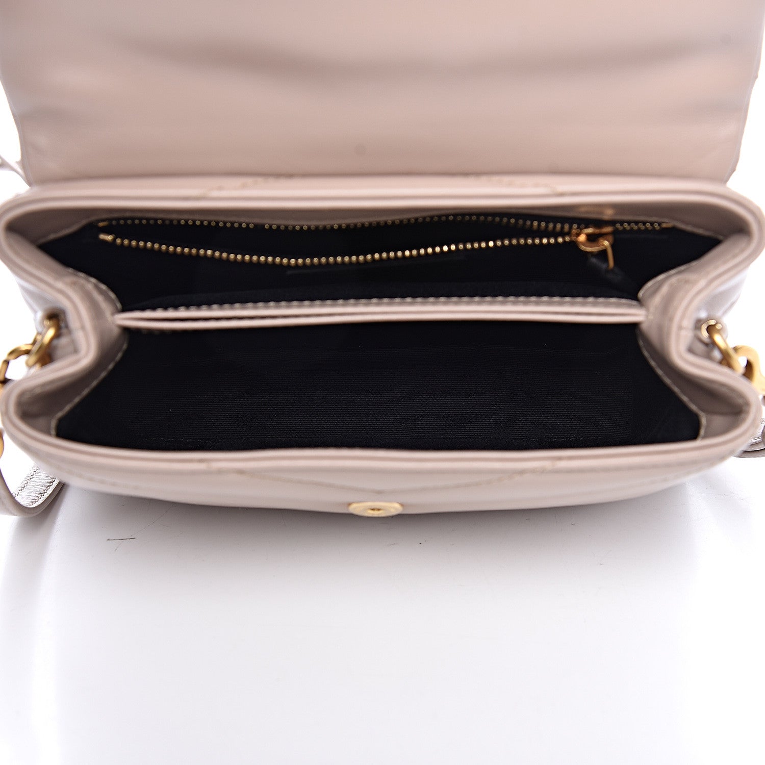 Saint Laurent Calfskin Y Quilted Monogram Toy Loulou Satchel Mink 5 of 10