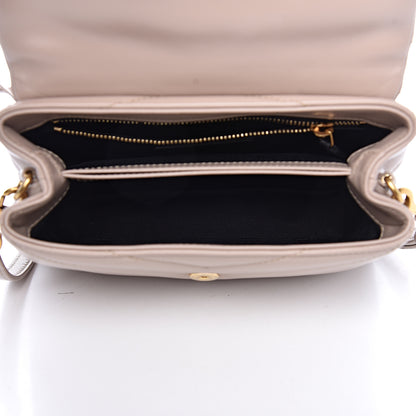 Saint Laurent Calfskin Y Quilted Monogram Toy Loulou Satchel Mink 5 of 10