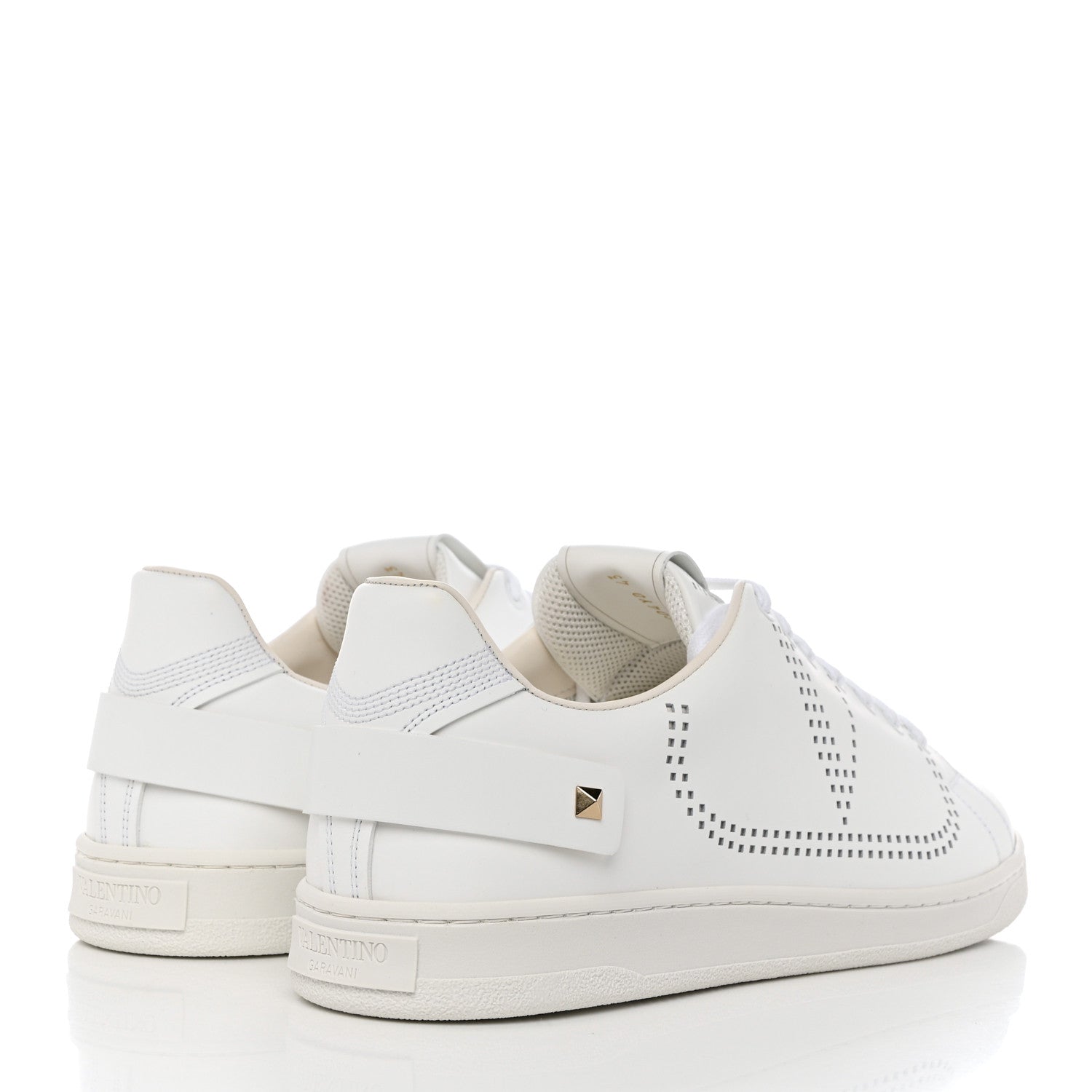 Valentino Garavani Calfskin Mens Backnet Sneakers 43 White 4 of 8