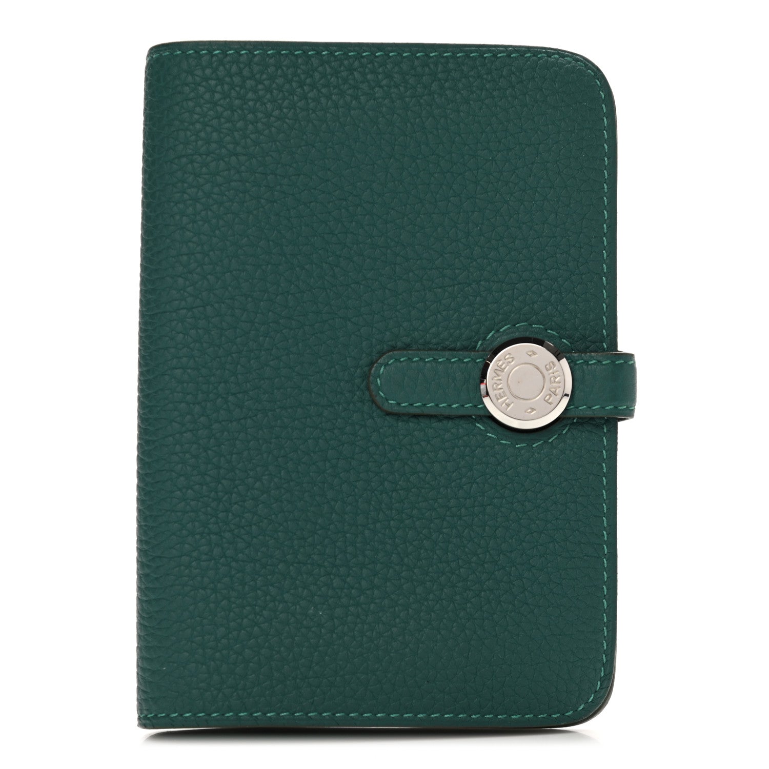 Hermes Togo Dogon Compact Wallet Malachite 1 of 8