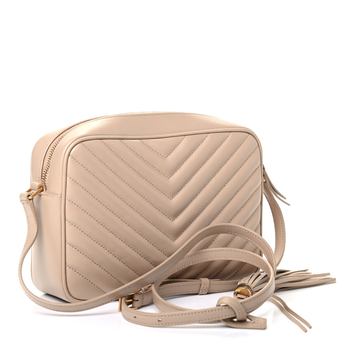 Calfskin Matelasse Monogram Lou Camera Bag Dark Beige
