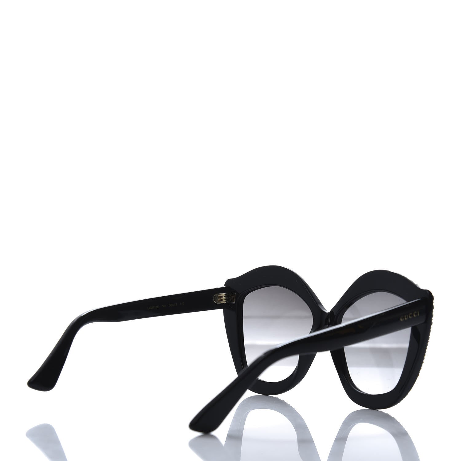 Gucci Crystal Cat Eye GG0118S Sunglasses Black 4 of 9