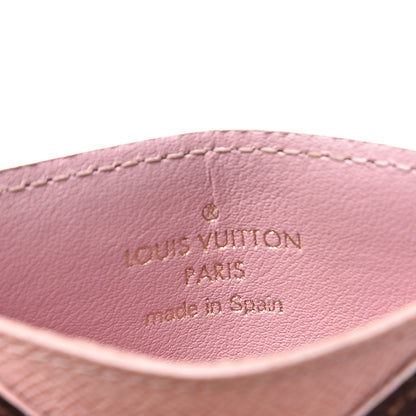 Louis Vuitton Damier Ebene Caissa Card Holder Rose Ballerine 5 of 9
