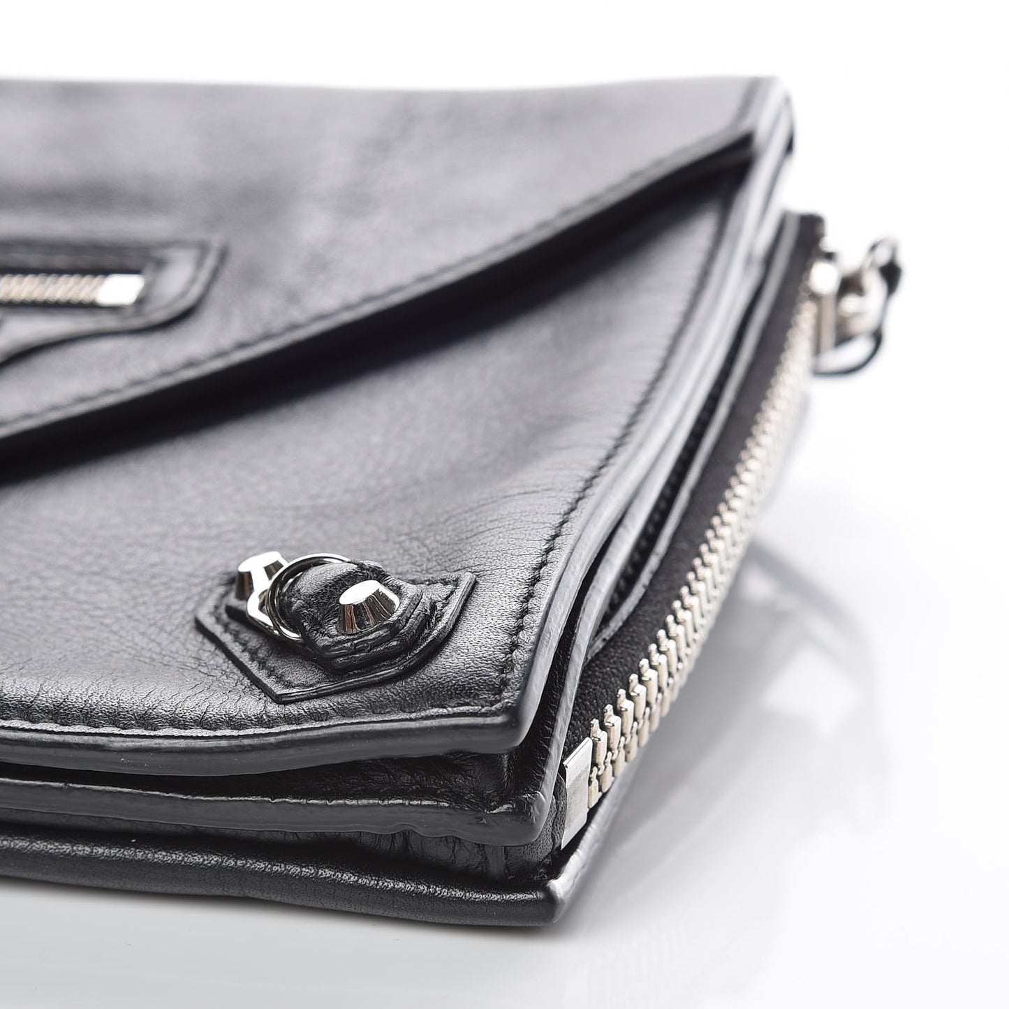 Veau Papier Triple XS Zip Around Crossbody Black