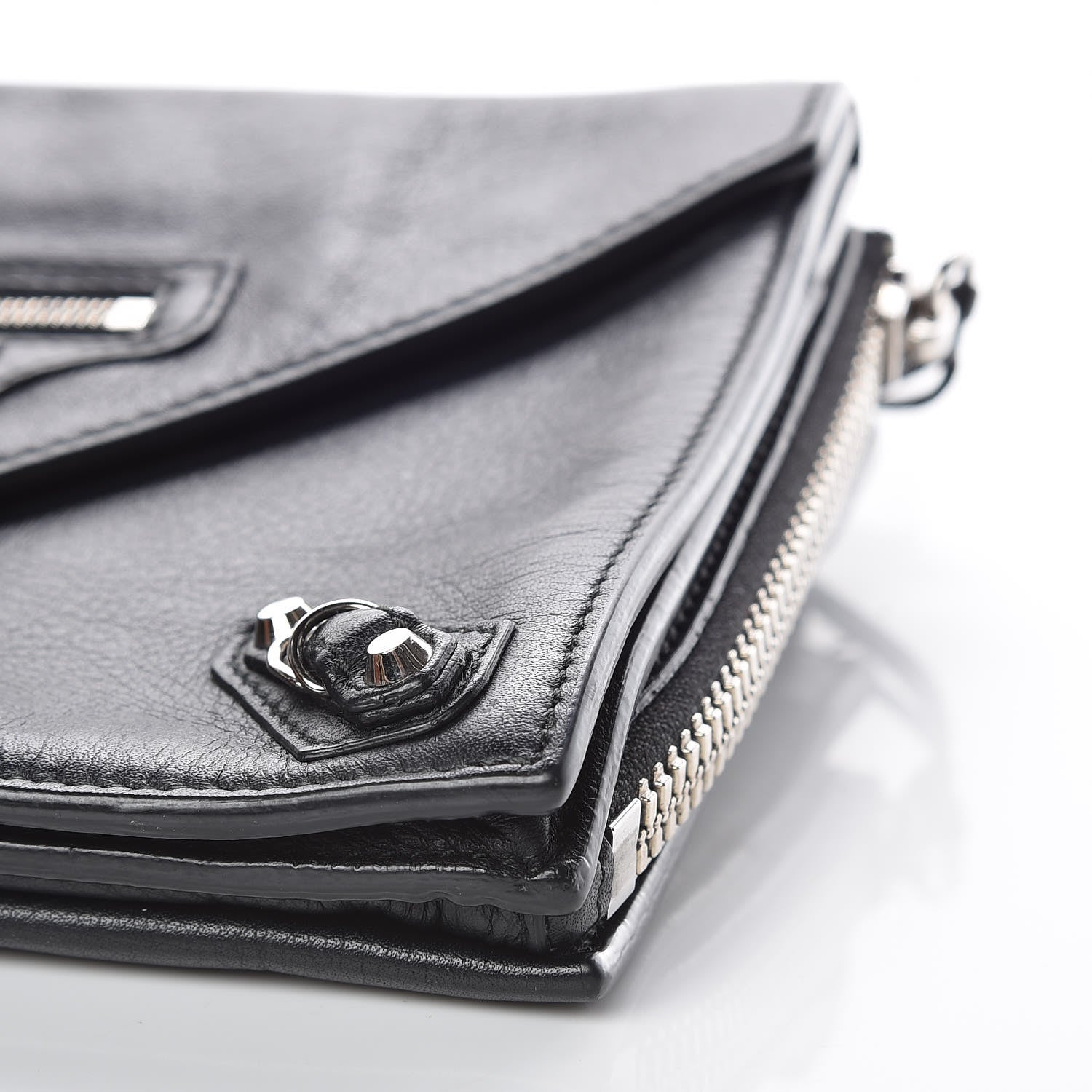 Balenciaga Veau Papier Triple XS Zip Around Crossbody Black 11 of 11