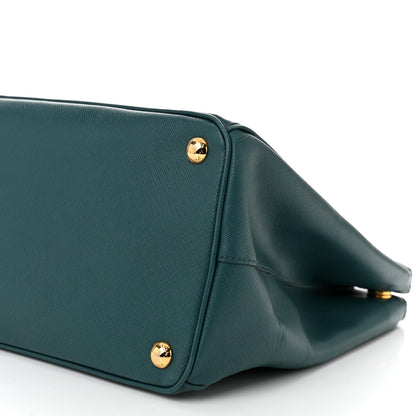 Prada Saffiano Lux Galleria Front Pocket Tote Ottanio Cobalto 10 of 12