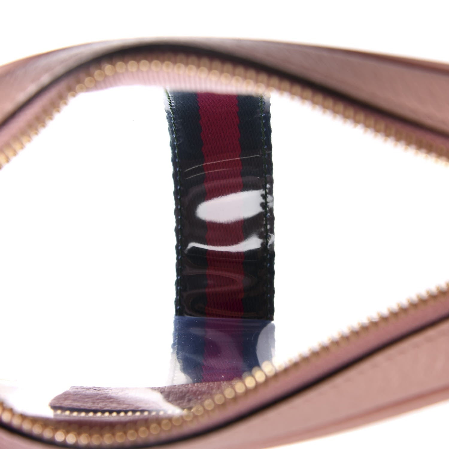 Gucci Vinyl Web Mini Ophidia Transparent Shoulder Bag Perfect Pink 4 of 8