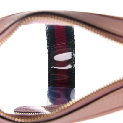Gucci Vinyl Web Mini Ophidia Transparent Shoulder Bag Perfect Pink 4 of 8