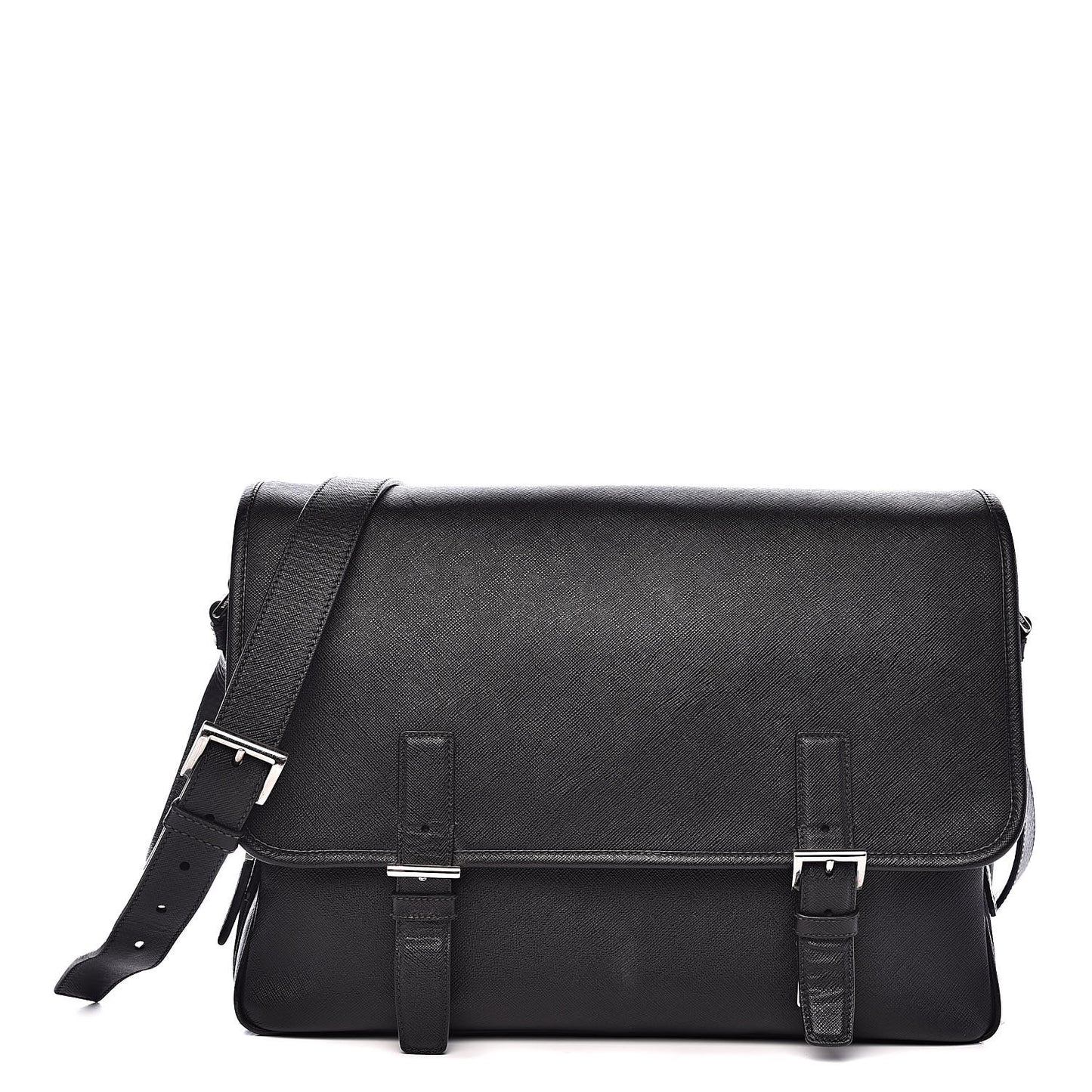 Saffiano Travel Messenger Bag Black