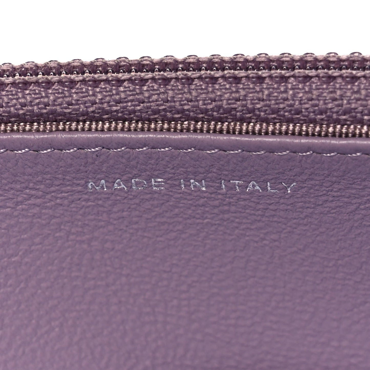 Lambskin Quilted Wallet On Chain WOC Light Purple