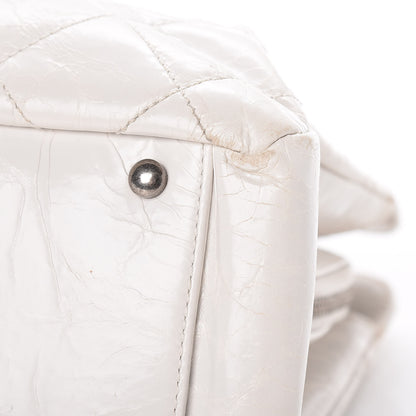 Chanel Glazed Crackled Calfskin Small Reissue Tote White 19 of 20