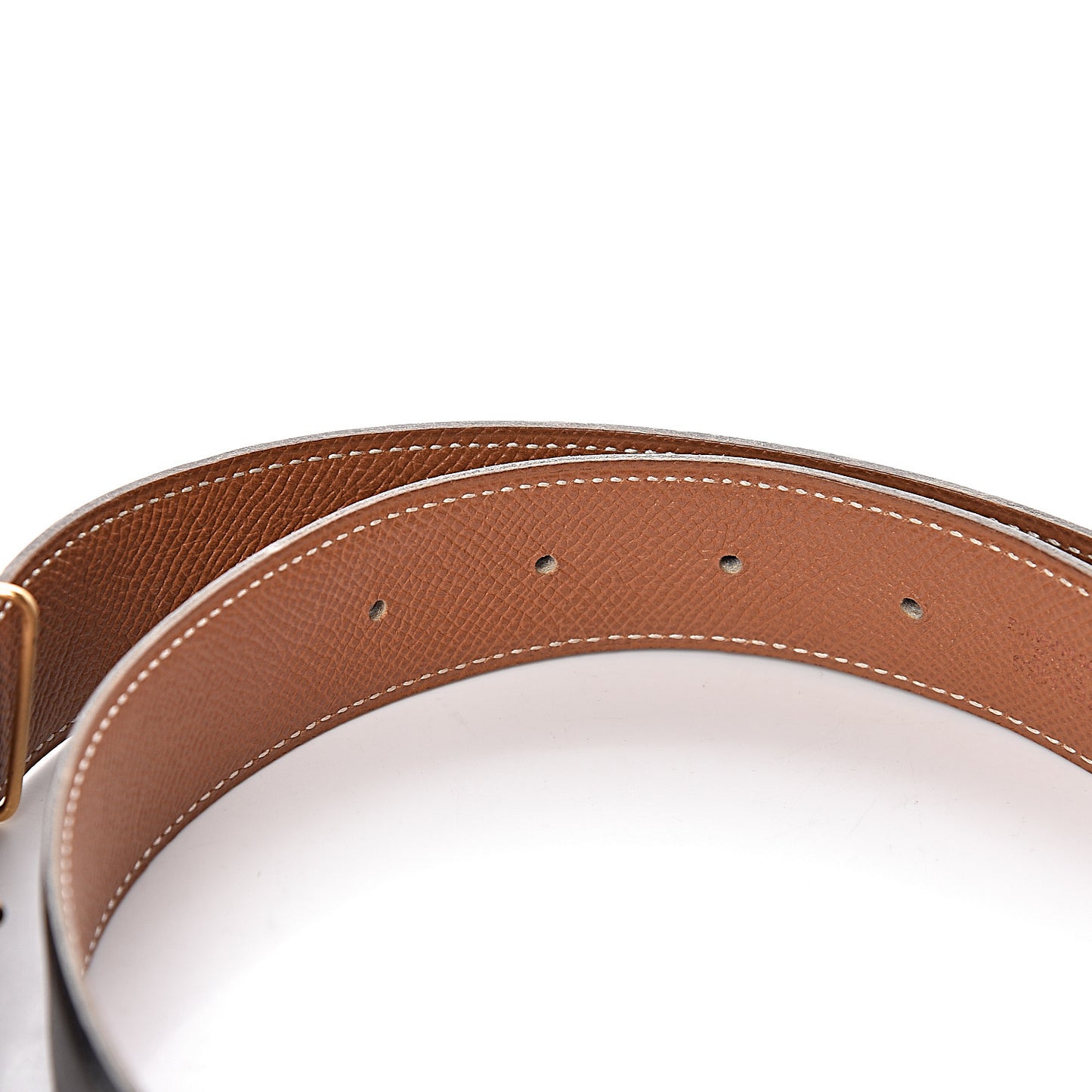 Box Courchevel 32mm H Belt 65 Black Gold
