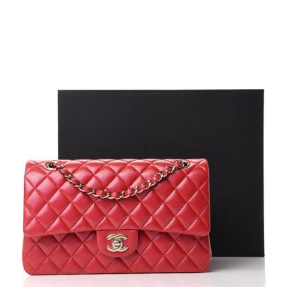 Chanel Iridescent Caviar Quilted Medium Double Flap Red 11 of 11