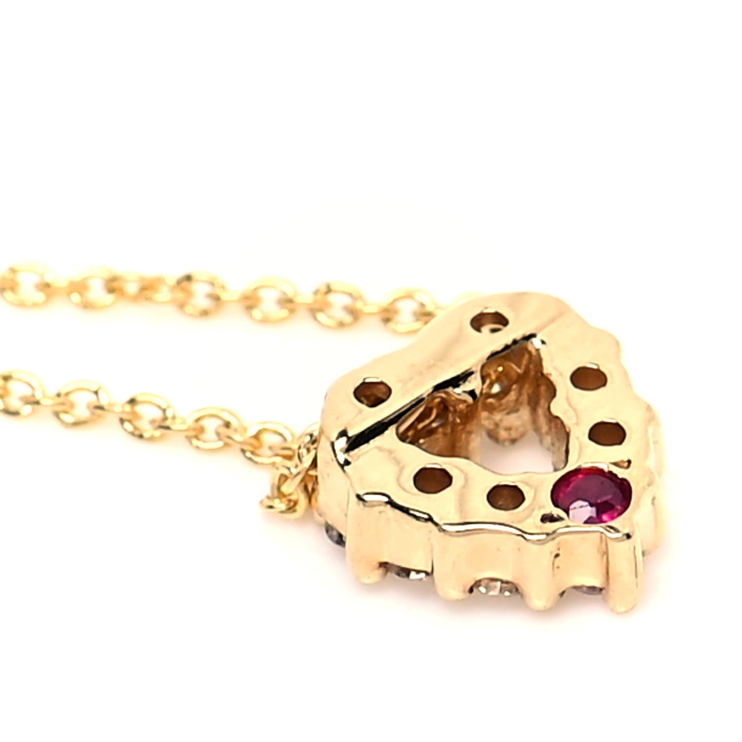 Roberto Coin 18K Yellow Gold Diamond Tiny Treasures Heart Pendant Necklace 5 of 7