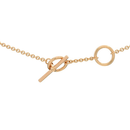 Hermes 18K Rose Gold Diamond TPM Vertige Coeur Necklace SH 3 of 3