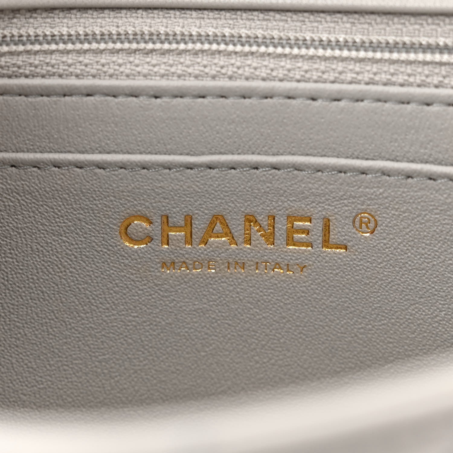 Chanel Lambskin Quilted Mini Rectangular Flap Grey 7 of 11