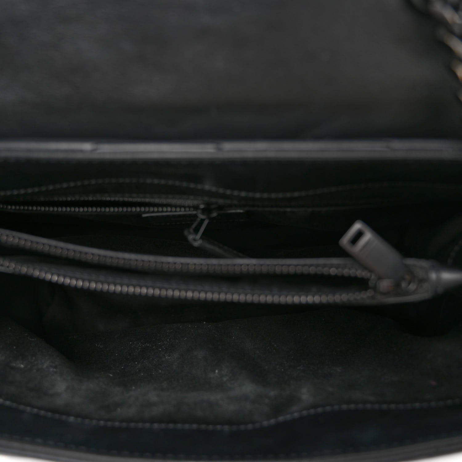 Saint Laurent Calfskin Y Quilted Monogram Monochrome Medium Loulou Chain Satchel Black 5 of 9