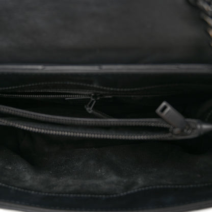 Saint Laurent Calfskin Y Quilted Monogram Monochrome Medium Loulou Chain Satchel Black 5 of 9