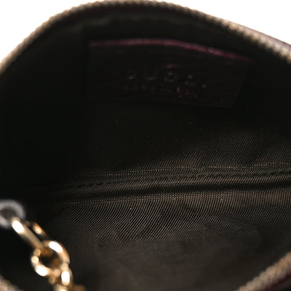 Gucci Metallic Pebbled Calfskin Soho Key Case Burgundy 5 of 8