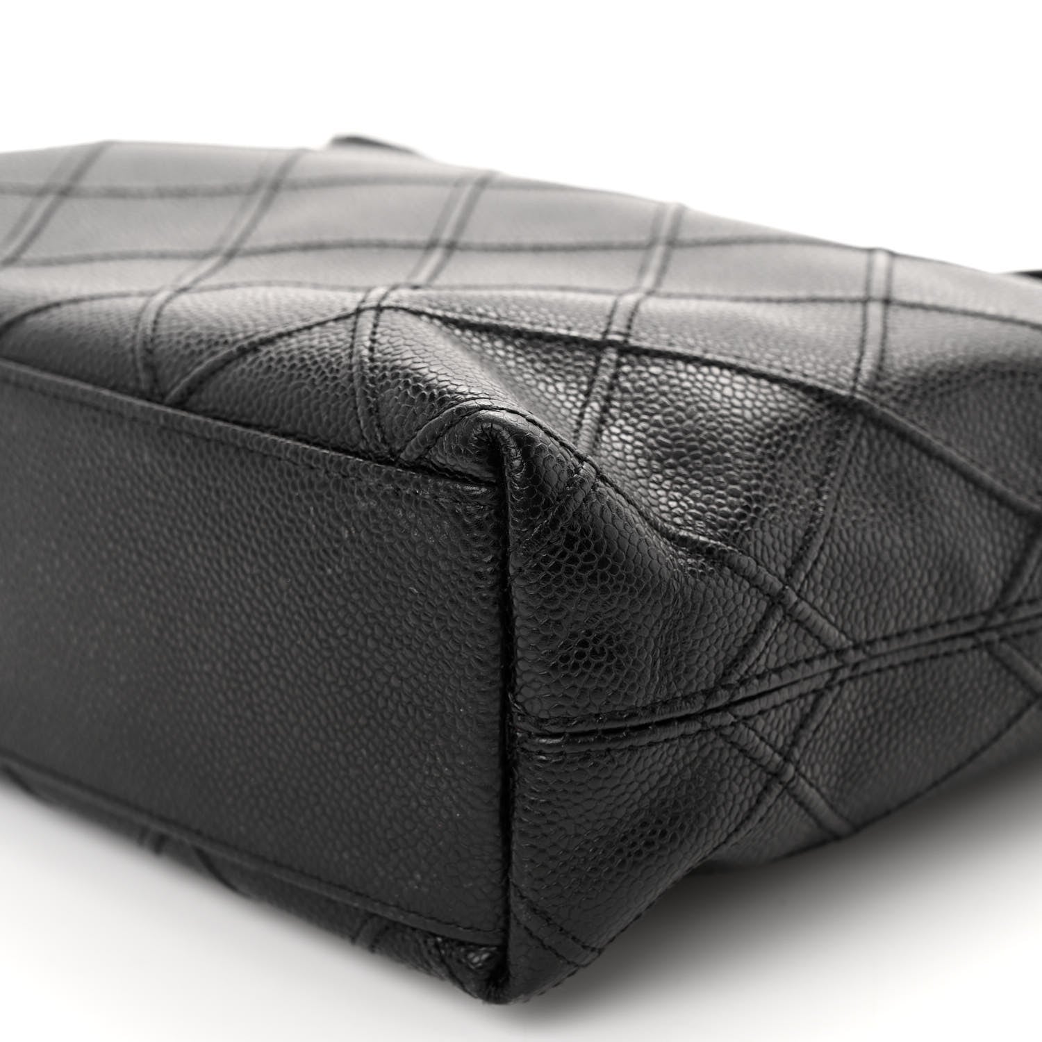 Chanel Caviar Stitched Fold Over Shoulder Bag Black 8 of 8