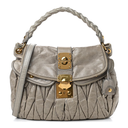 Miu Miu Nappa Matelasse Coffer Hobo Fumo 1 of 9