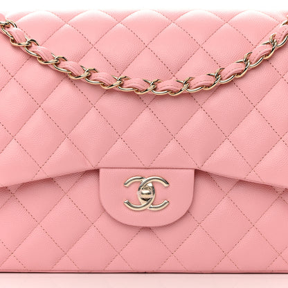 Chanel Caviar Quilted Jumbo Double Flap Pink 8 of 12