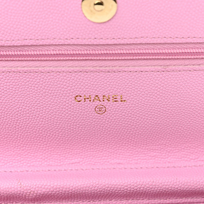 Chanel Caviar Quilted Wallet on Chain WOC Pink 6 of 12
