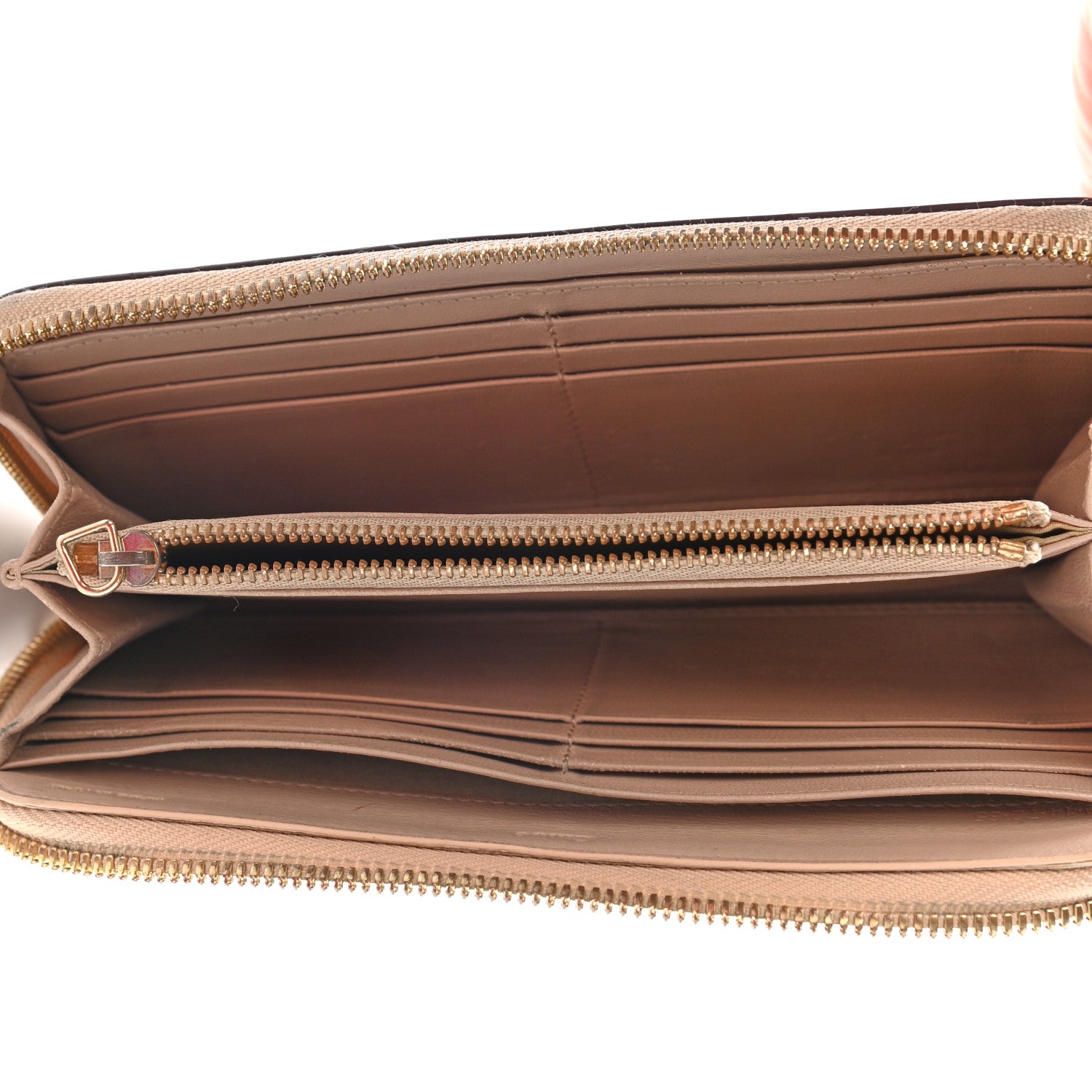 Chloe Smooth Calfskin Baylee Long Zip Around Wallet Red Beige 8 of 23