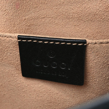 Gucci Calfskin Matelasse Small GG Marmont Chain Shoulder Bag Black 6 of 9