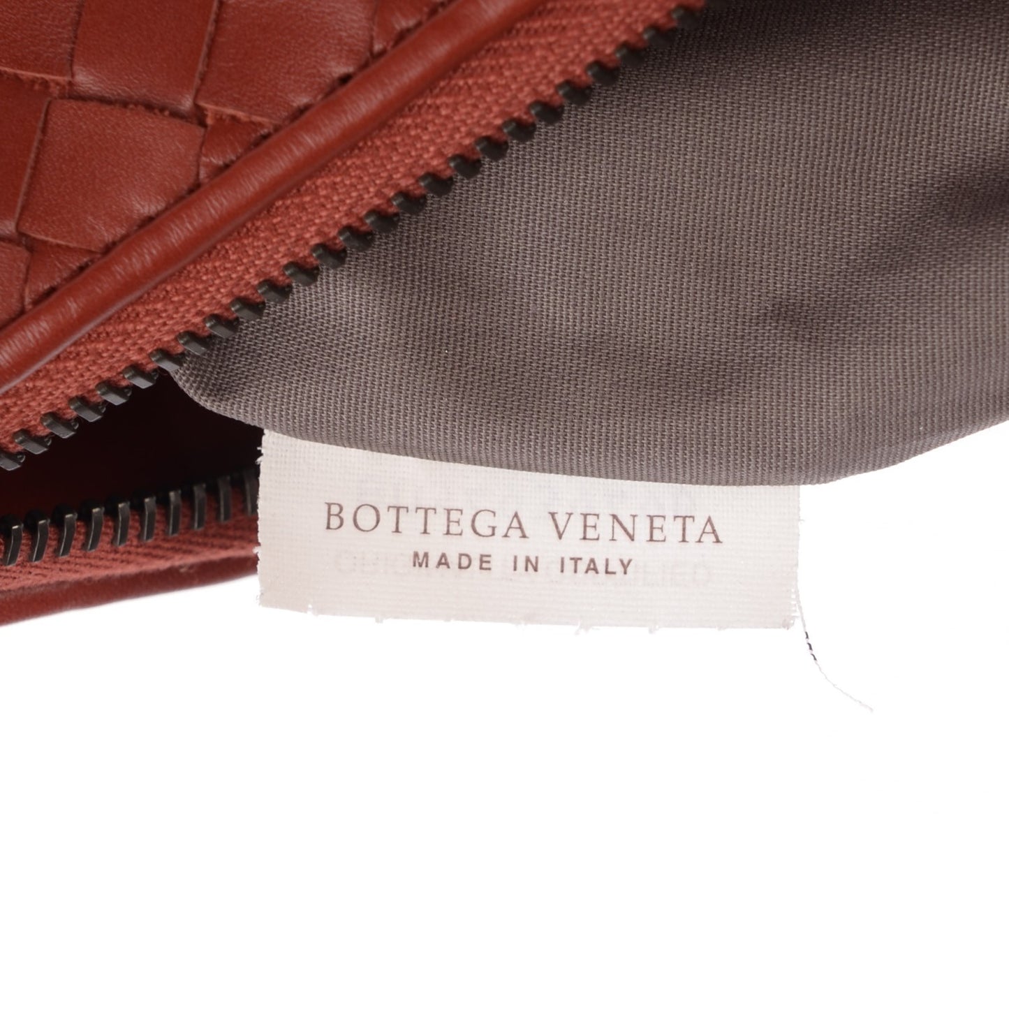 Intrecciato VN Portfolio Case Burnt Red