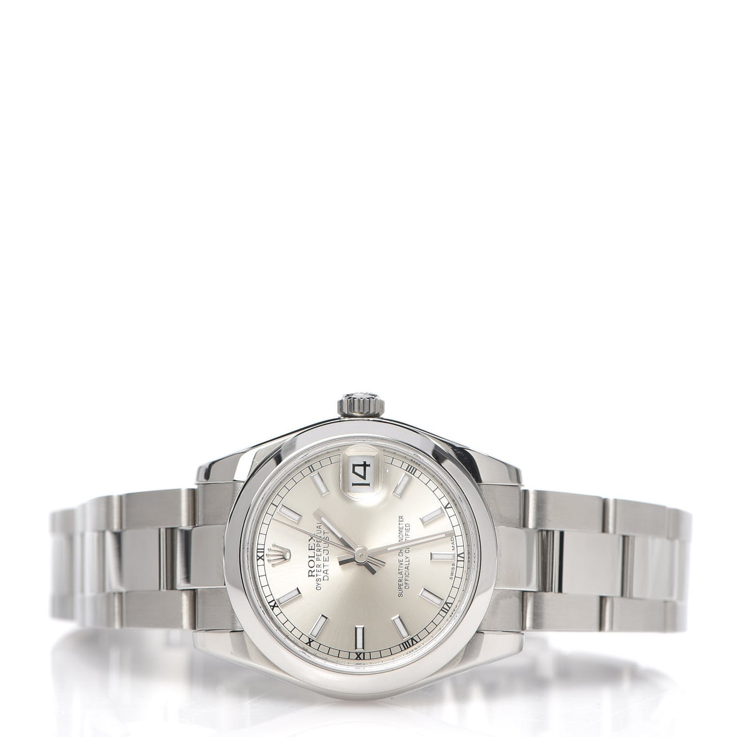 Stainless Steel 31mm Oyster Perpetual Datejust Watch Silver 178240