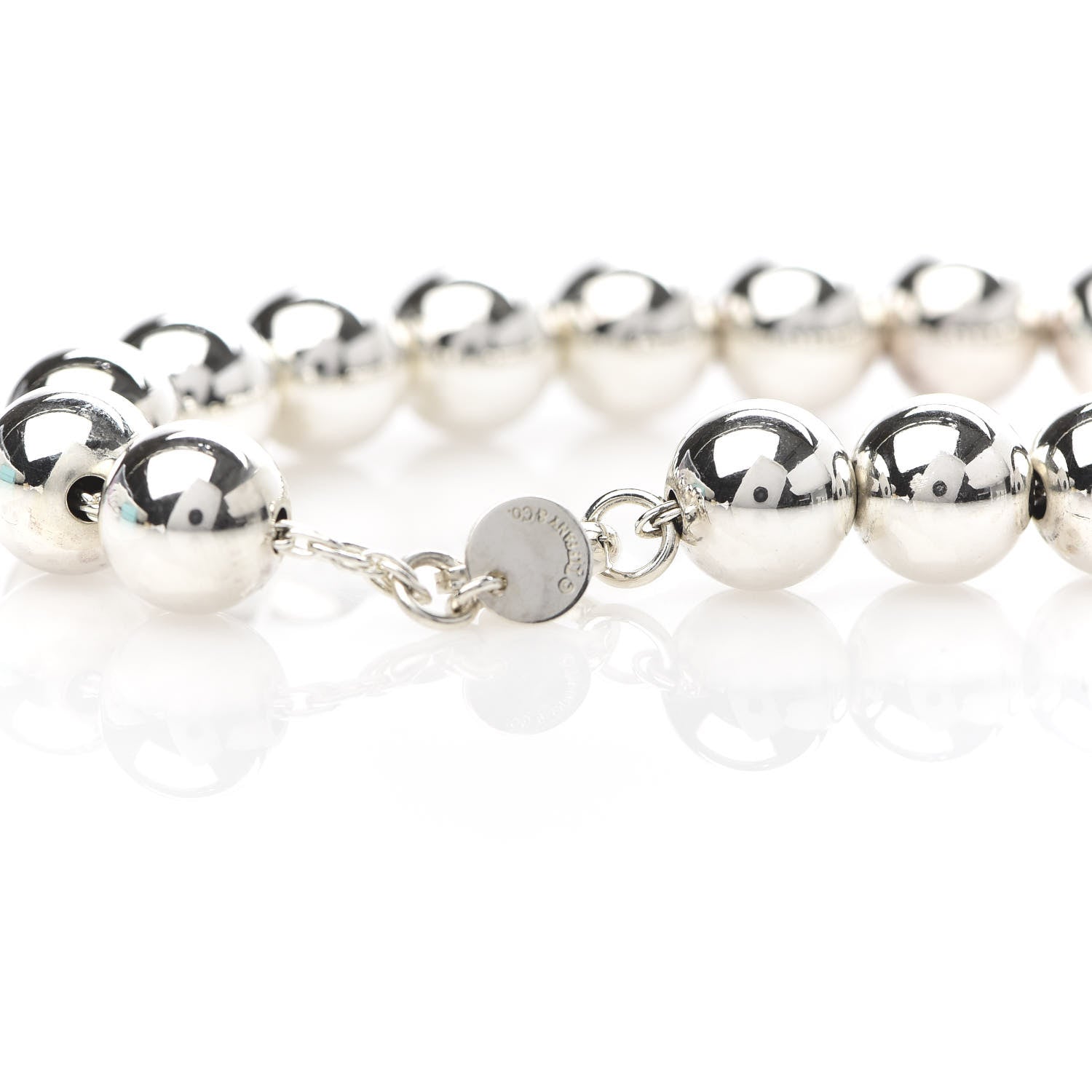 Tiffany Sterling Silver 10mm HardWear Ball Bracelet 4 of 6