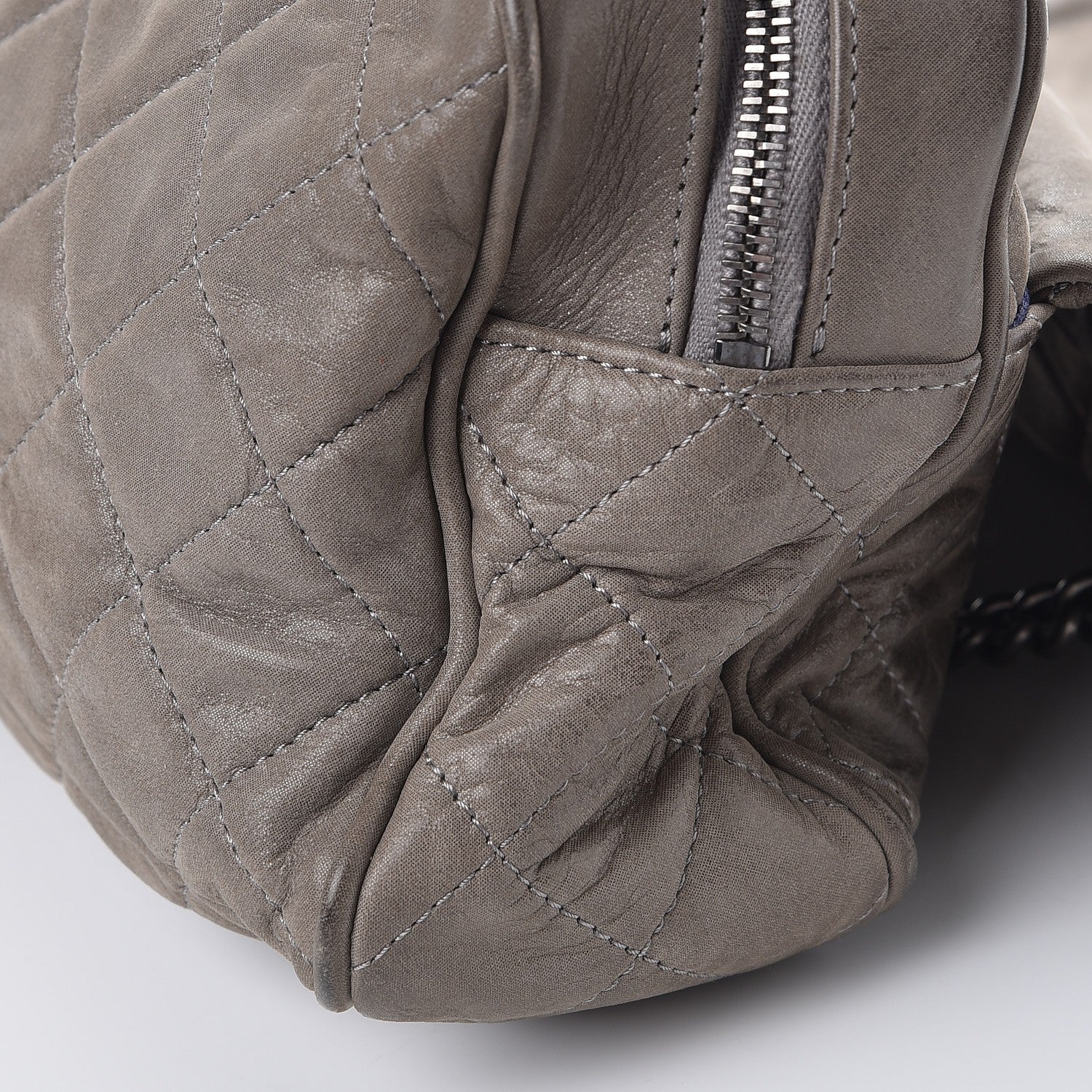 Chanel Iridescent Calfskin Quilted Large Shiva Flap Grey 9 of 13