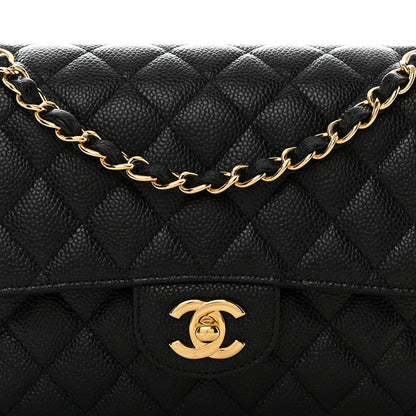 Chanel Caviar Quilted Medium Double Flap Black 8 of 10