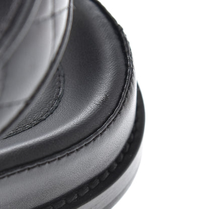 Chanel Lambskin Velcro Dad Sandals 37 Black 9 of 11