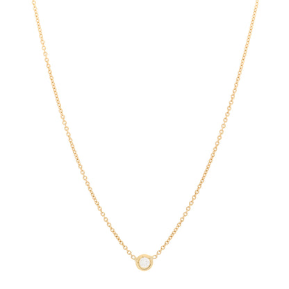 Roberto Coin 18K Yellow Gold Diamond .19ct Diamonds By The Inch Solitaire Necklace 1 of 4