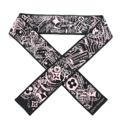 Louis Vuitton Silk Boarding Bandeau Black Pink 1 of 5