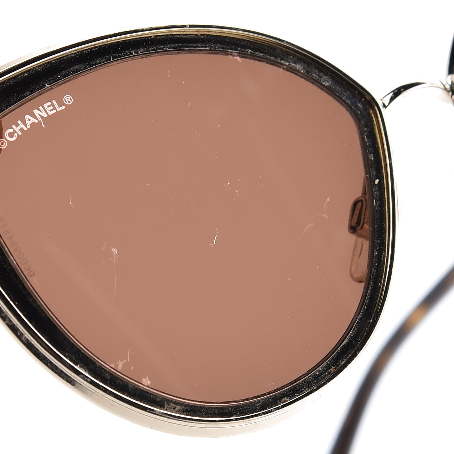 Chanel Metal Cat Eye Sunglasses 4222 Gold 8 of 9