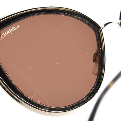 Chanel Metal Cat Eye Sunglasses 4222 Gold 8 of 9
