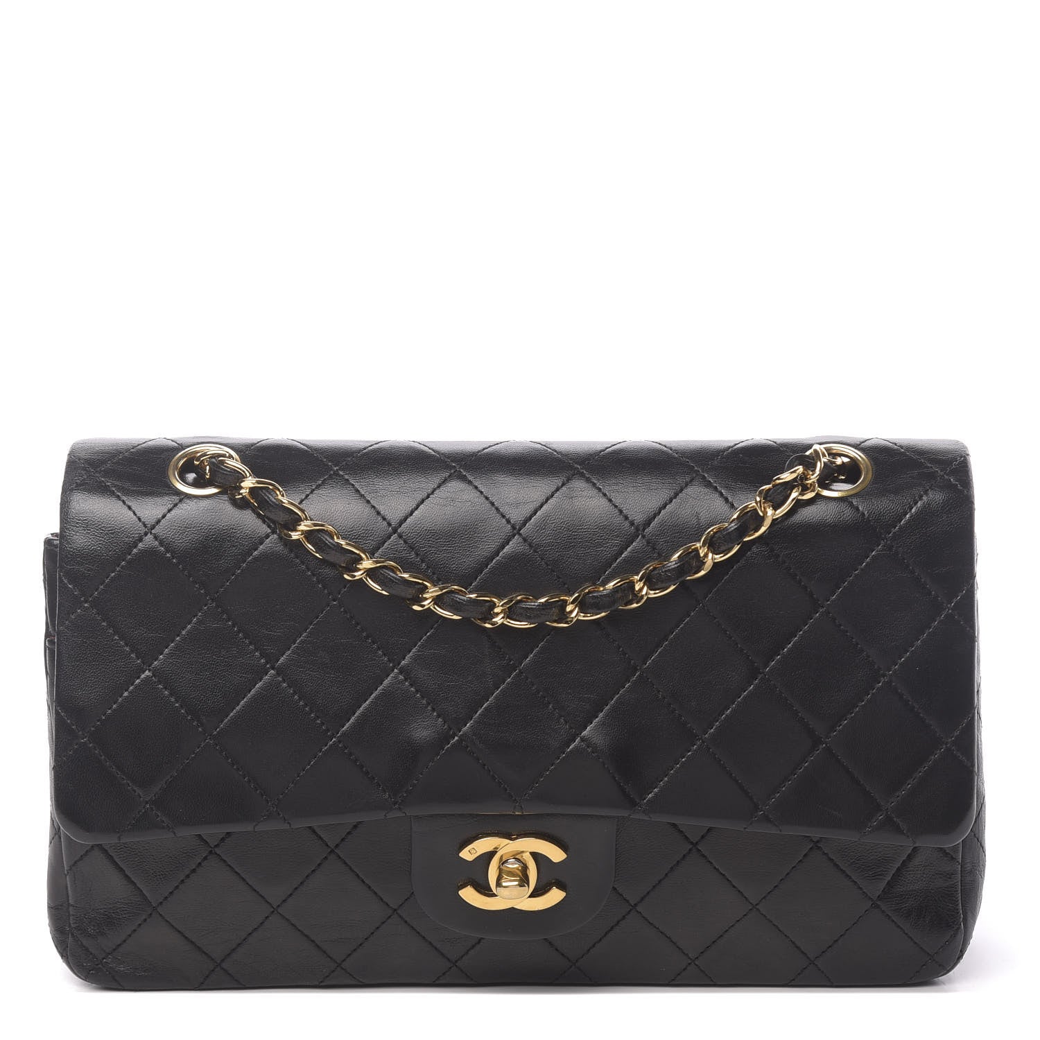 Chanel Lambskin Quilted Medium Double Flap Black 1 of 19