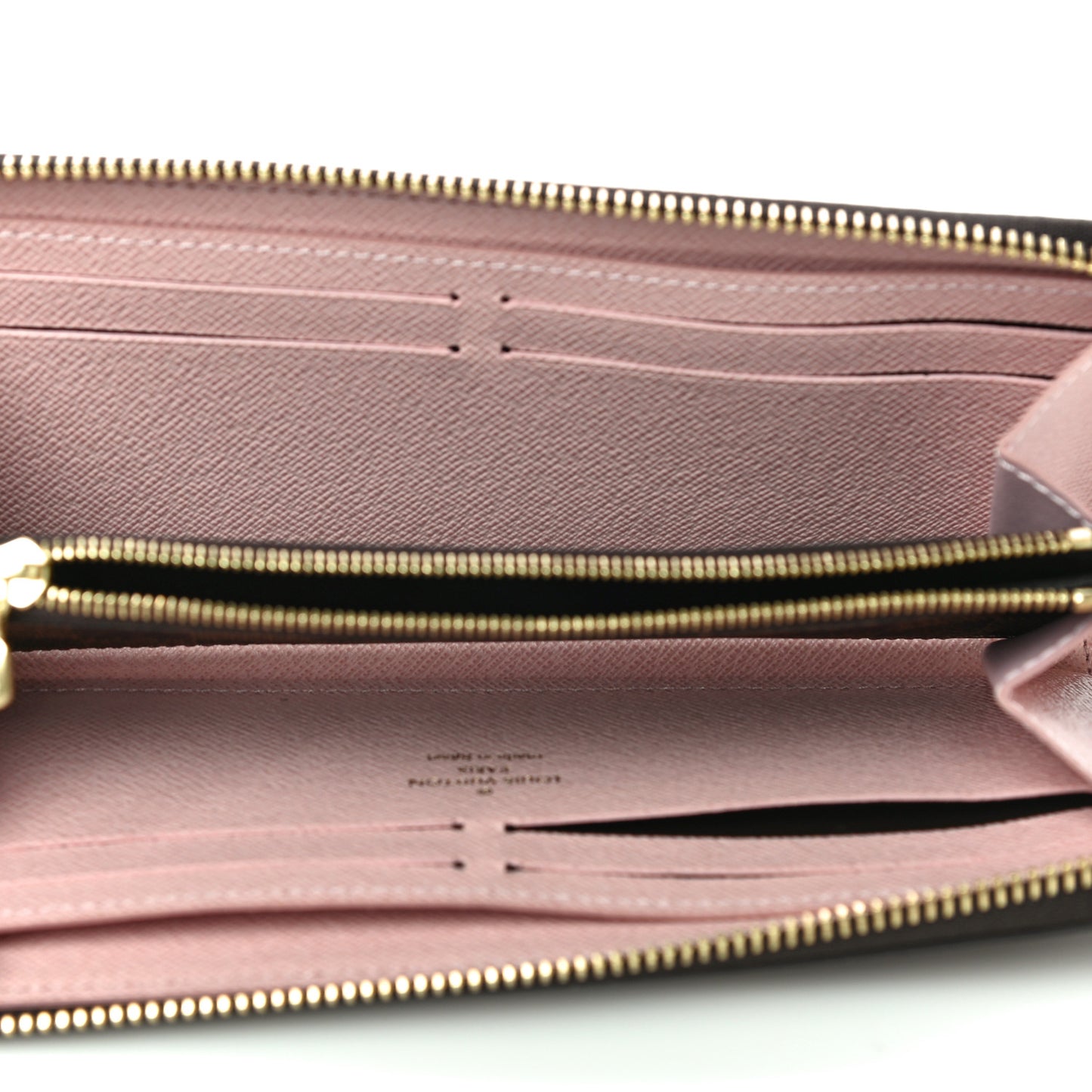 Damier Ebene Clemence Wallet Rose Ballerine