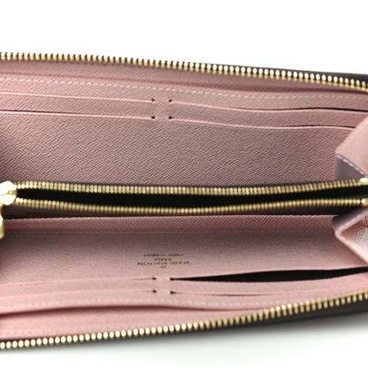 Louis Vuitton Damier Ebene Clemence Wallet Rose Ballerine 5 of 14